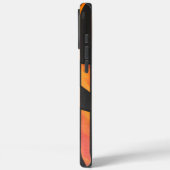 Abstracte zonsondergangstrepen met vette geometris Case-Mate iPhone case (Achterkant / Links)