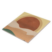 Abstracte zonsopgang, minimalisme, tegeltje (Zijkant)