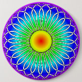 Abstracte zonsopgang ronde button 6,0 cm (Voorkant)