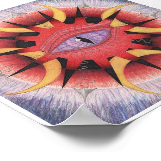 Abstracte Zonsverduistering Poster (Hoek)