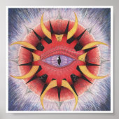Abstracte Zonsverduistering Poster (Voorkant)