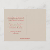 Abstracte zuidwestelijke kerstboom Bewaar de datum Aankondigingskaart (Achterkant)