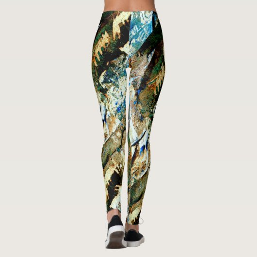abstracte zuidwestelijke rotskunst leggings (Achterkant)