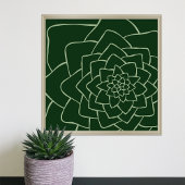 Abstracte, zuinige, donkergroene afdrukken poster