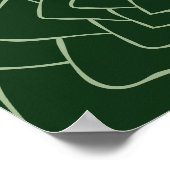 Abstracte, zuinige, donkergroene afdrukken poster (Hoek)