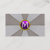 ABSTRACTE ZUIVER, PAARSE GEMSTONMONOGRAM VISITEKAARTJE (Achterkant)