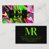 Abstracte zuurstofmuziekproducent DJ Visitekaartje (Voorkant / Achterkant)