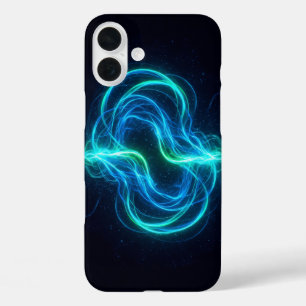 Abstracte zwaartekrachtsgolven van kosmische energ iPhone 16 plus hoesje