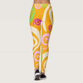 Abstracte zwammen leggings (Achterkant)