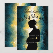 Abstracte zwangere vrouw silhouet Baby shower Kaart