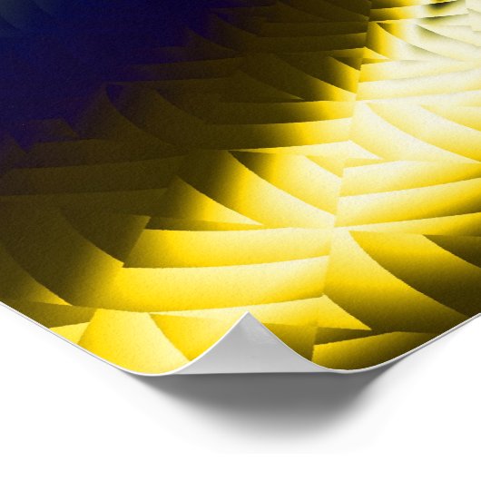 Abstracte zwart-gouden kunst poster (Hoek)