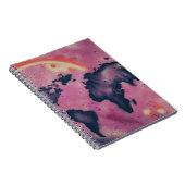Abstracte zwart-roze kunst notitieboek (Rechterzijde)