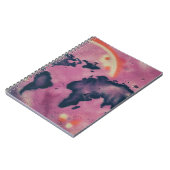 Abstracte zwart-roze kunst notitieboek (Linkerzijde)