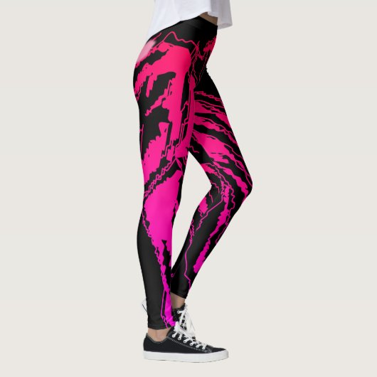Abstracte zwart-roze Leggings (Rechts)