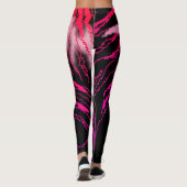 Abstracte zwart-roze Leggings (Achterkant)