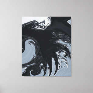 Abstracte zwart-wit Beste abstracte kunst Canvas Afdruk