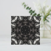 Abstracte zwart-wit Designer Square Note-Kaart Feestdagenkaart (Staand voorkant)