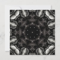 Abstracte zwart-wit Designer Square Note-Kaart