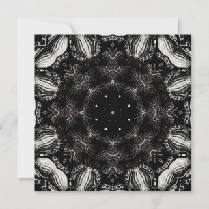 Abstracte zwart-wit Designer Square Note-Kaart Feestdagenkaart