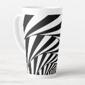 Abstracte zwart-wit draaikolk spiraal mok (Linkerhoek)