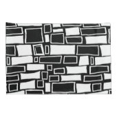 Abstracte zwart-wit geometrische Tegel Kussensloop (Achterkant-Rechts)