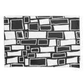 Abstracte zwart-wit geometrische Tegel Kussensloop (Voorkant-Links)