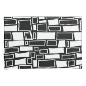 Abstracte zwart-wit geometrische Tegel Kussensloop (Voorkant-Rechts)