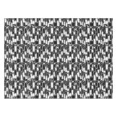 Abstracte zwart-wit geometrische Tegel Tafelkleed (Voorkant (Horizontaal))