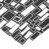 Abstracte zwart-wit geometrische Tegel Tafelkleed (Gekanteld)
