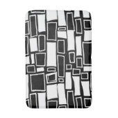 Abstracte zwart-wit geometrische Tegels Badmat (Voorkant Verticaal)