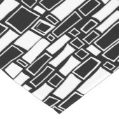 Abstracte zwart-wit geometrische Tegels Korte Tafelloper (Hoek)