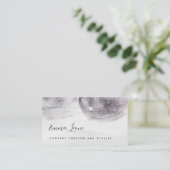 Abstracte zwart-wit grijze Waterverf | Roos Gold Visitekaartje (Staand voorkant)