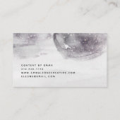 Abstracte zwart-wit grijze Waterverf | Roos Gold Visitekaartje (Achterkant)