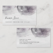 Abstracte zwart-wit grijze Waterverf | Roos Gold Visitekaartje (Voorkant / Achterkant)