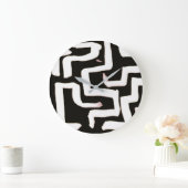Abstracte zwart-wit klok (Huis)