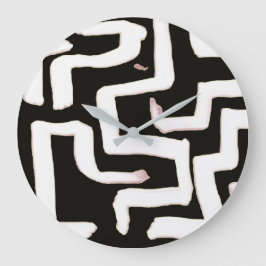Abstracte zwart-wit klok