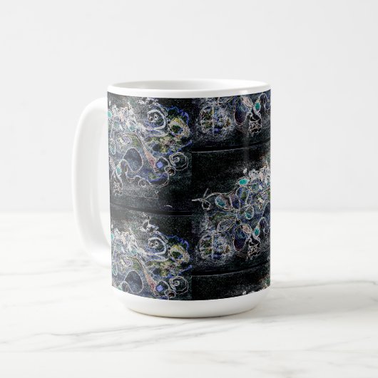 Abstracte zwart-wit Mok (Voorkant links)