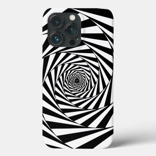 Abstracte zwart-wit spiraal kunst Case-Mate iPhone case (Achterkant)