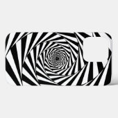Abstracte zwart-wit spiralen kunst Case-Mate iPhone case (Achterkant (horizontaal))