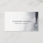 Abstracte zwart-wit-Waterverf Professional B Visitekaartje (Voorkant)