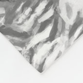 Abstracte zwart-wit zebra kunst fleece deken (Hoek)