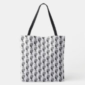 Abstracte zwart-wit Zentangle-tas Tote Bag (Achterkant)