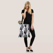 Abstracte zwart-wit Zentangle-tas Tote Bag (Op model)