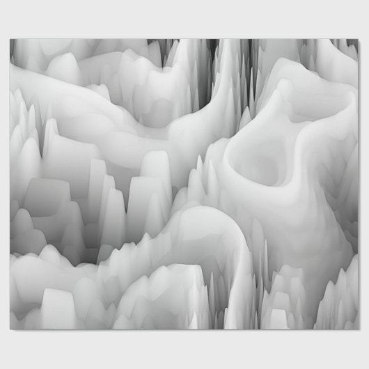abstracte zwart-wit zwart-wit wervelfractal backg cadeaupapier (Vlak)