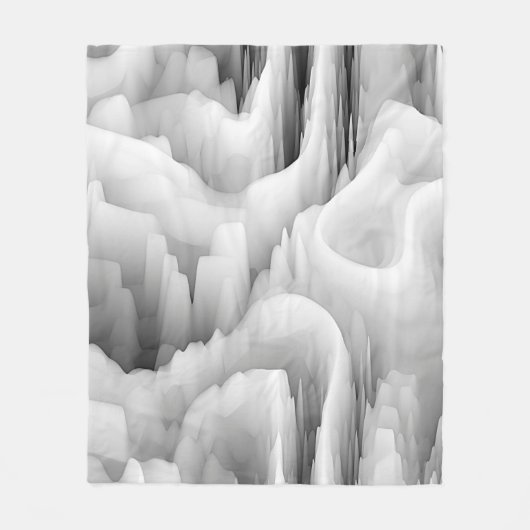 abstracte zwart-wit zwart-wit wervelfractal backg fleece deken (Voorkant)