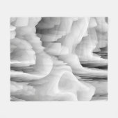 abstracte zwart-wit zwart-wit wervelfractal backg fleece deken (Voorkant (Horizontaal))