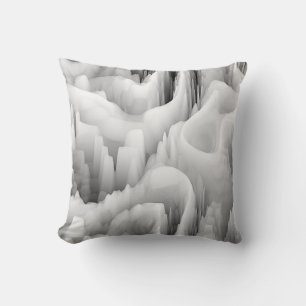 abstracte zwart-wit zwart-wit wervelfractal backg kussen