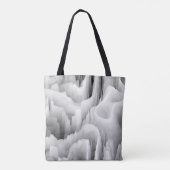 abstracte zwart-wit zwart-wit wervelfractal backg tote bag (Achterkant)