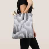 abstracte zwart-wit zwart-wit wervelfractal backg tote bag (Dichtbij)