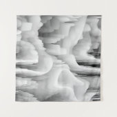 abstracte zwart-wit zwart-wit wervelfractal backg wandkleed (Voorkant (horizontaal))
